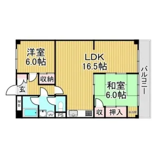 福岡県大野城市上大利2丁目【マンション】の間取り
