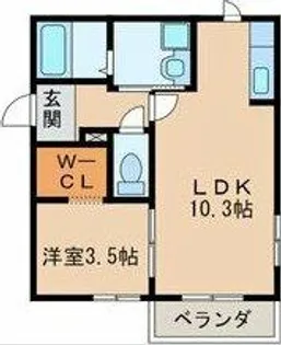 LUNA COURT【2階】の間取り