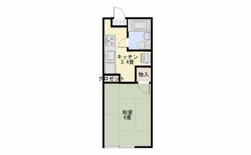 グリーンコーポ【203号室】の間取り