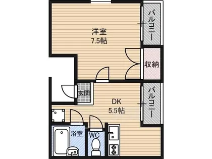ゴトーハイツ高殿【3階】の間取り