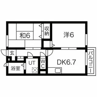 バレンシア下太田A・B棟【B-202号室】の間取り