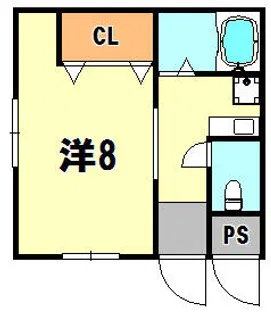 グランディア旗塚通【3階】の間取り