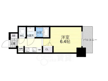 アドバンス北大阪ロワン【13階】の間取り