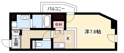 リエス上ノ宮【6C号室】の間取り