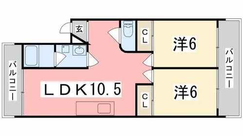 土居パレス【204号室】の間取り