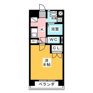 1Kの間取り画像