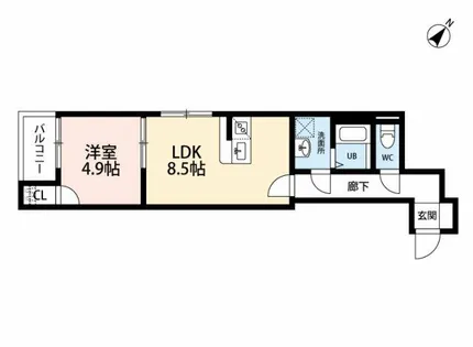 CASA 南福岡【2階】の間取り