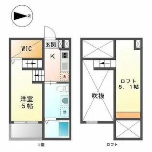 メゾンドルミナス【1階】の間取り