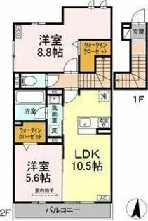 ソルテ【2階】の間取り