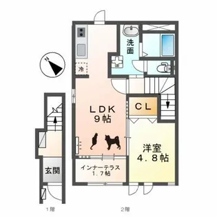 ウエストウイングⅢ【2階】の間取り