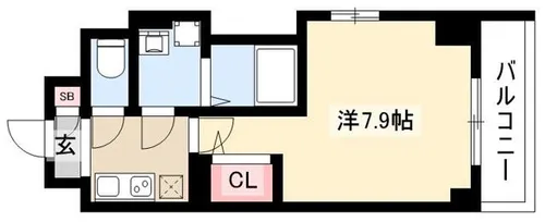 エスプレイス上前津レガシー【7階】の間取り