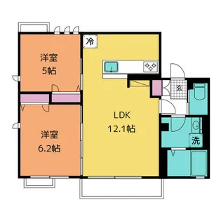 ウィズハイム【201号室】の間取り