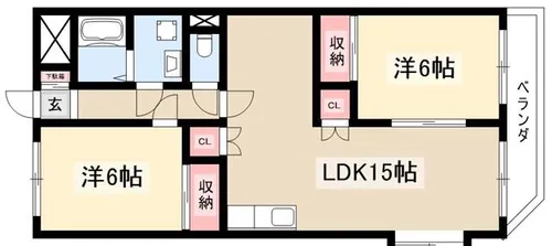 ロイヤルマンション横井【4階】の間取り