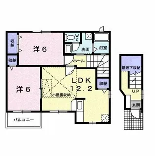 シャトー ラ プラージュB【2階】の間取り