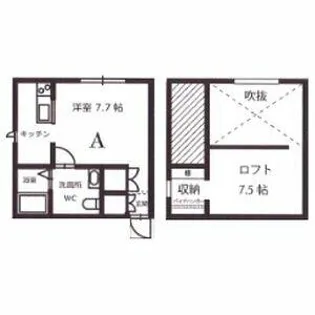 プリマG壱番館【203号室】の間取り