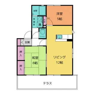 バリュージュ銭成【1階】の間取り
