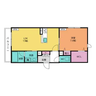 アレービアン【201号室】の間取り
