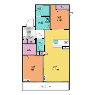 アレービアン【202号室】の間取り