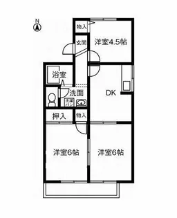 エヴァーグリーンB【2階】の間取り