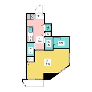 1Kの間取り画像