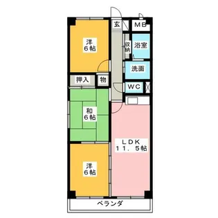 グランディール知多寺本【1階】の間取り