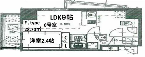 エスリードレジデンス大阪福島フロント【14階】の間取り
