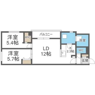 luce solare発寒(ルチェ・ソラーレハッサム)【3階】の間取り
