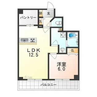 パインフィールド二条城【5階】の間取り
