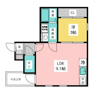 シェリム新瑞橋サウス【3階】の間取り
