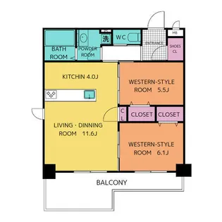 グランテラス藤が丘【3A号室】の間取り