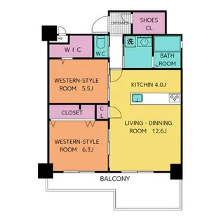 グランテラス藤が丘【9B号室】の間取り