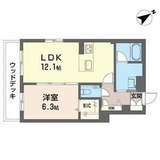 エクラソーレ【101号室】の間取り