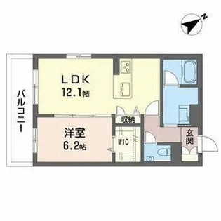 エクラソーレ【201号室】の間取り