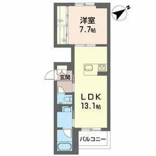 エクラソーレ【202号室】の間取り