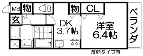 ルミエール交野【5階】の間取り
