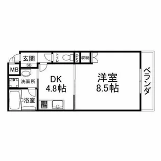 セントポーリア嵯峨野清水町【1階】の間取り