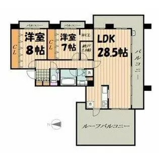 藤和八事緑ヶ岡ホームズ【12階】の間取り
