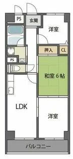 ロイヤルハイツ夕凪【5階】の間取り
