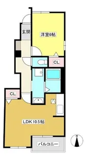 ブライト青山【1階】の間取り
