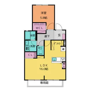 フローラⅡ【1階】の間取り