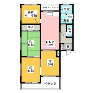 パレス師勝【2階】の間取り