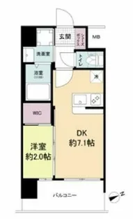 セレニテ難波ミラク壱番館【2階】の間取り