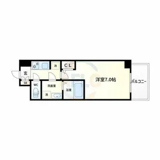 S-RESIDENCEドーム前千代崎【12階】の間取り
