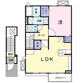 コリーヌ【1階】の間取り