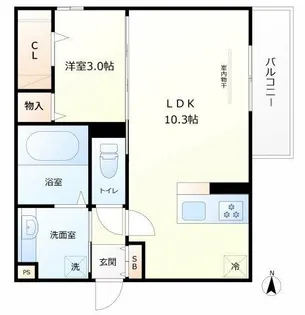エクシードティアラ【1階】の間取り