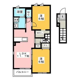 サニーヒルズ・EH【2階】の間取り
