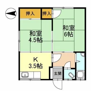 井上文化住宅 B【1階】の間取り