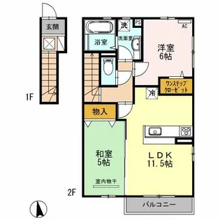 リバーサイド響【2階】の間取り