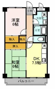 フェリス旭ヶ丘【2階】の間取り