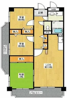 レジェロ住之江【6階】の間取り